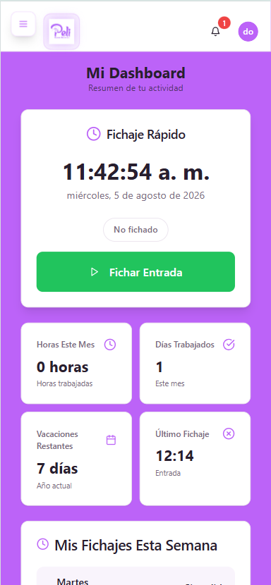 App de RRHH · Mi dashboard (empleado)