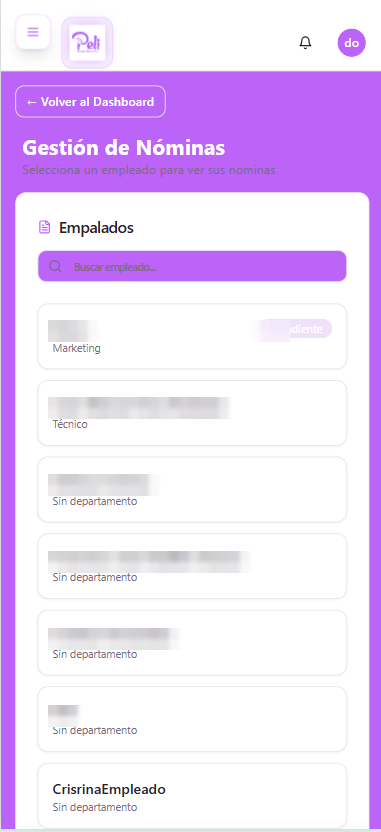 App de RRHH · Nóminas